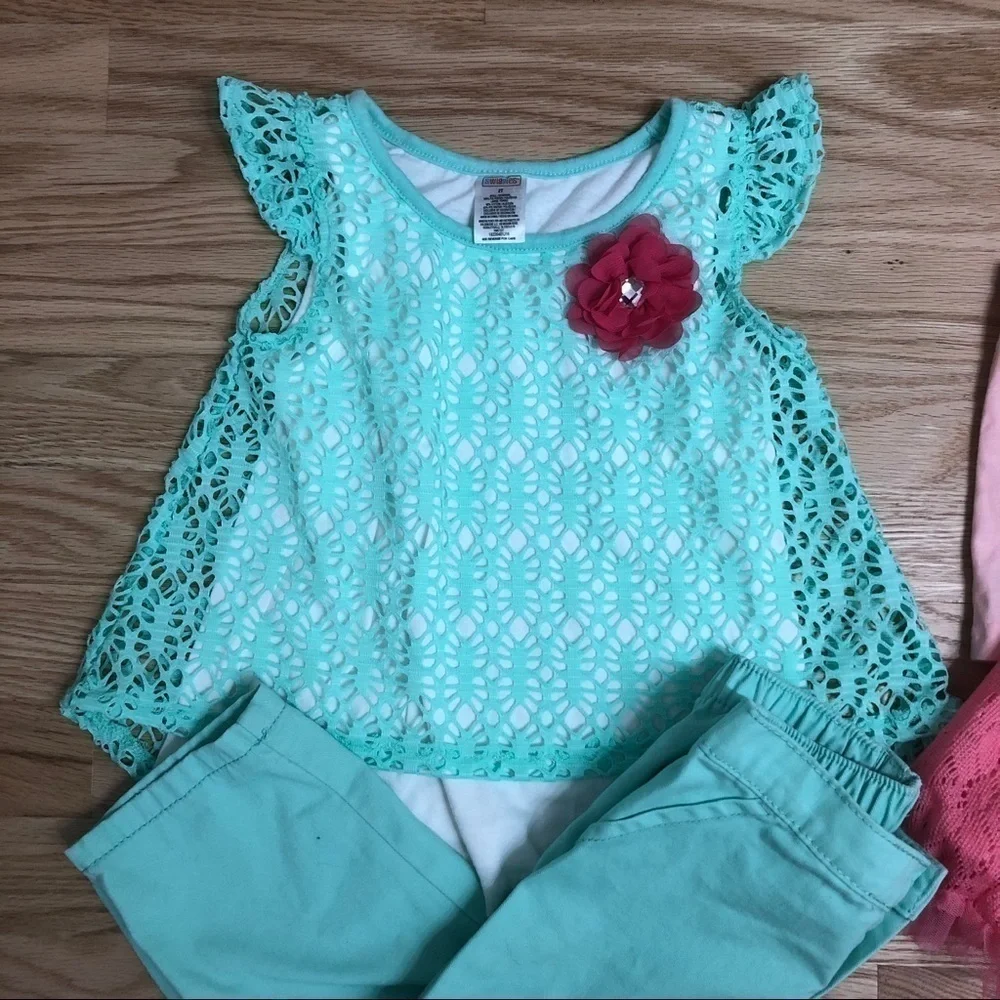 Toddler Outfit Set 24 months 2T Tutu Blue Girls